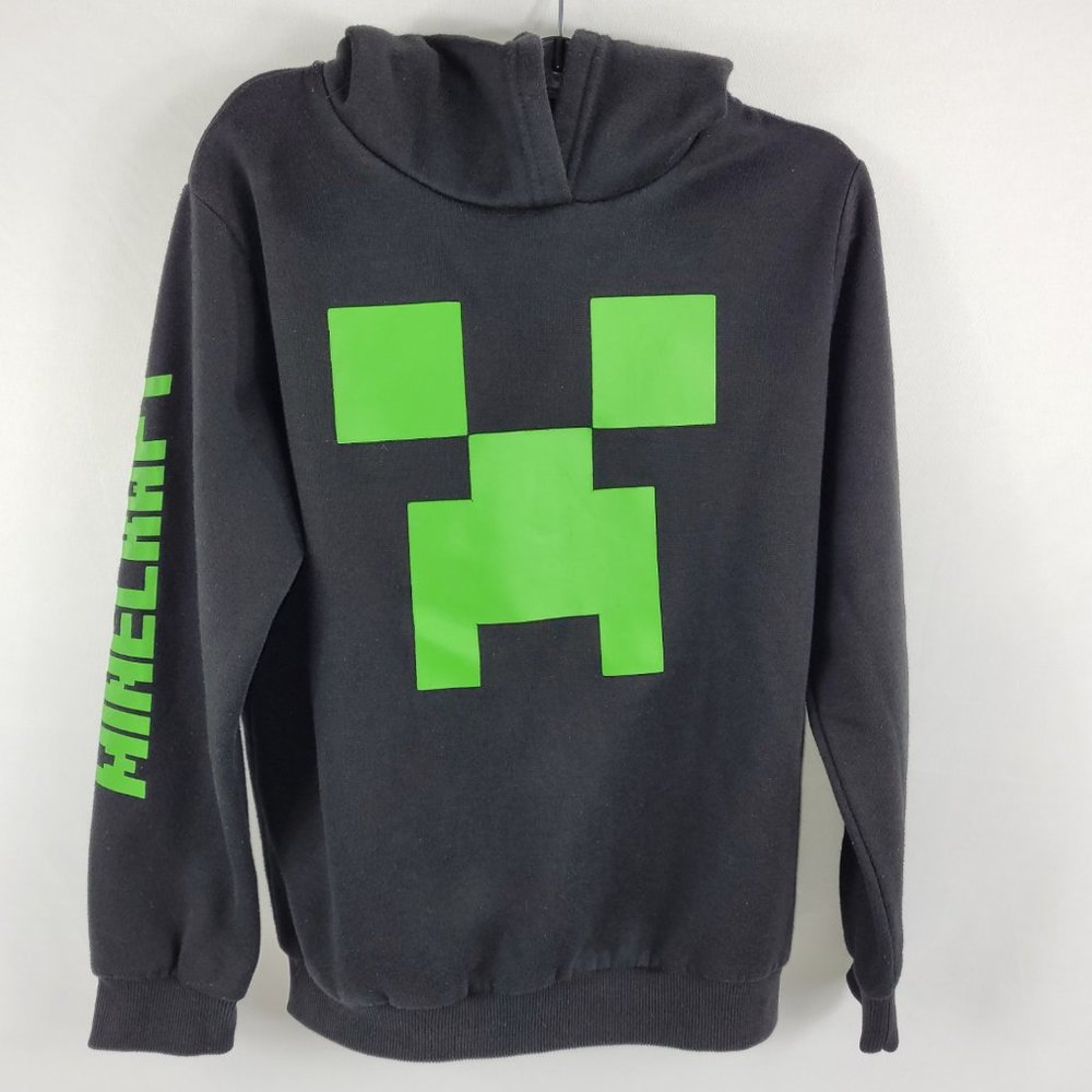 Minecraft Pullover Video Game Hoodie Mad Engine Black Youth size Large